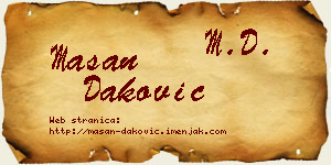 Mašan Daković vizit kartica